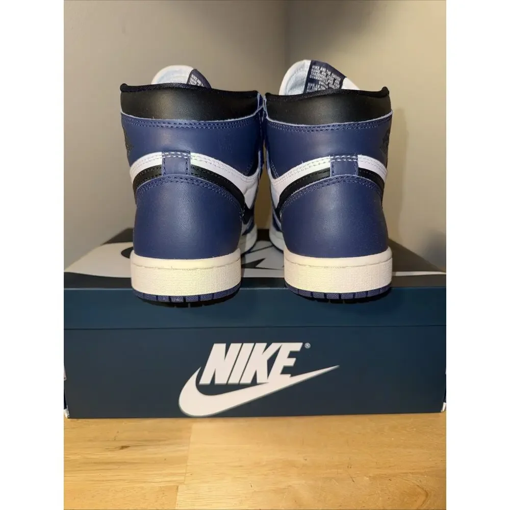 Air Jordan 1 Retro High OG Midnight Navy Black and White Size 4.5 Mens 6 Womens